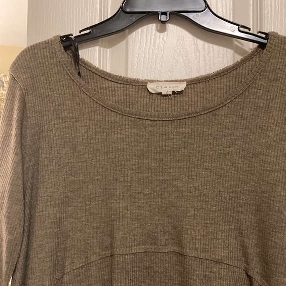 Ciel USA brown long sleeve blouse size S - Picture 3 of 7